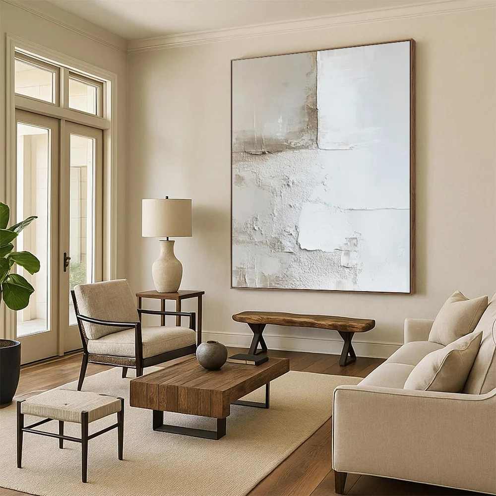 Beige_White_Abstract_Minimalist_Textured_Artwork_5Y9JJ wall art